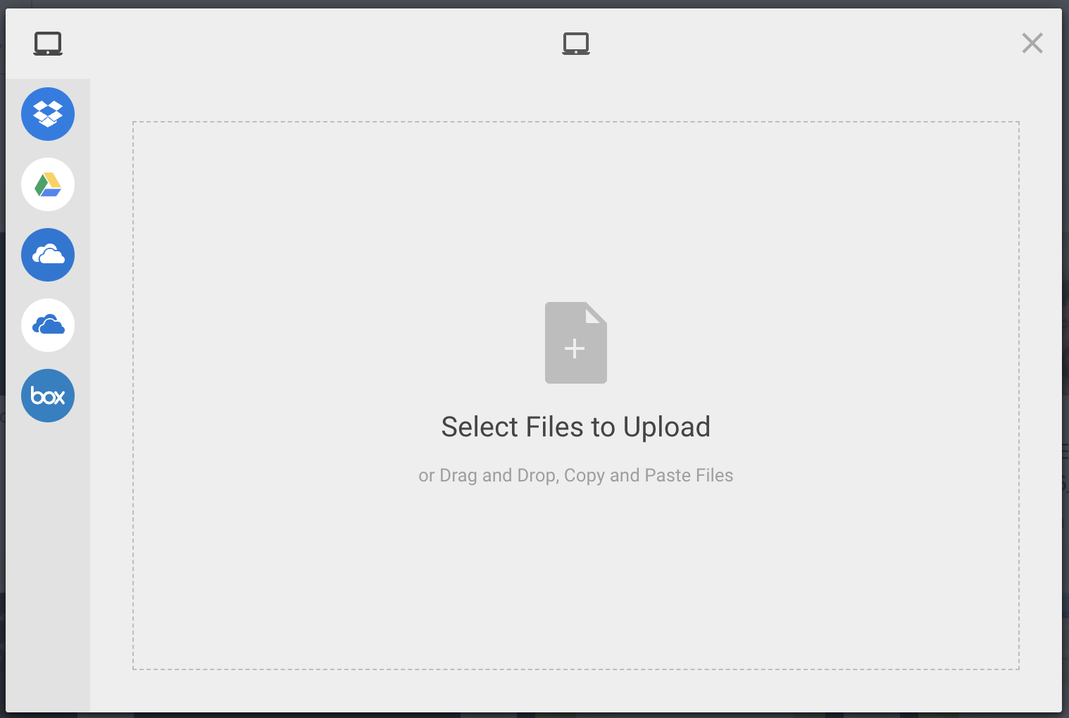 File upload prompt