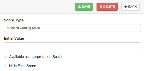 Renaming the duplicated grade scale