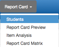 report card students menu