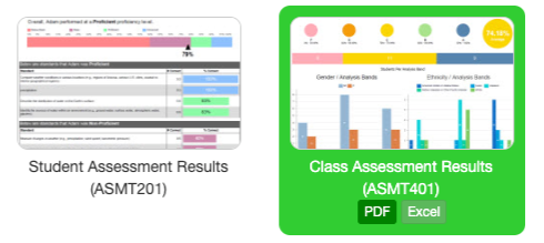 assessmentvue reports interface for printed reports