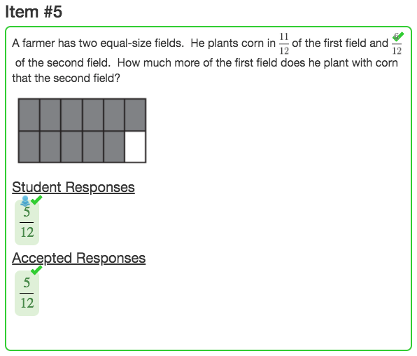 correct answer boxed in green