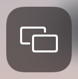 icon showing two overlapping rectangles