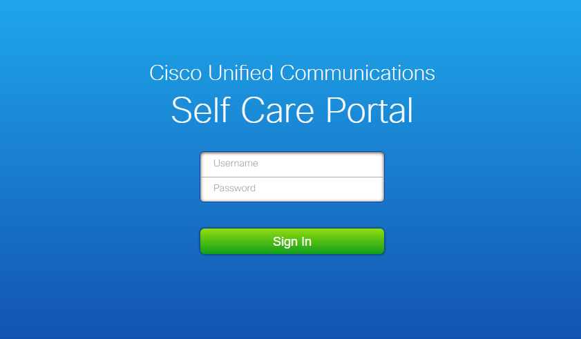 screenshot of Self Care Portal