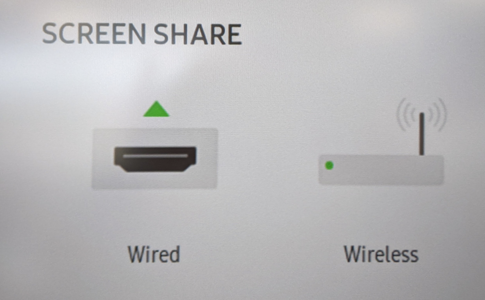 screenshot of wired menu