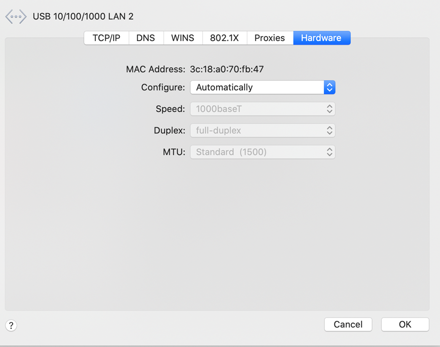 wired mac address