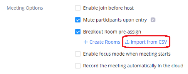 under the breakout room pre-assign there is blue text that says "import from CSV"