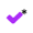 Purple check mark with an asterisk