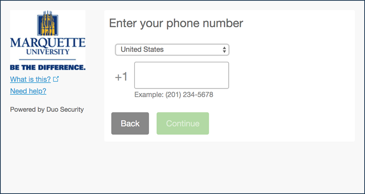 Enter and confirm phone number