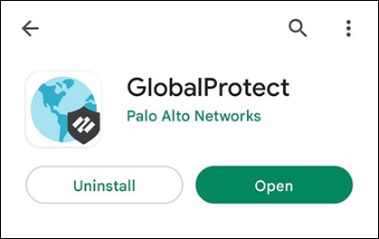 Android GlobalProtect open