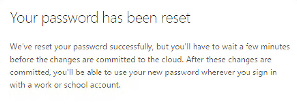 Your password has been reset