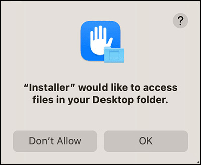Grant access to the installer