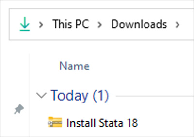 Install Stata 18 zip file