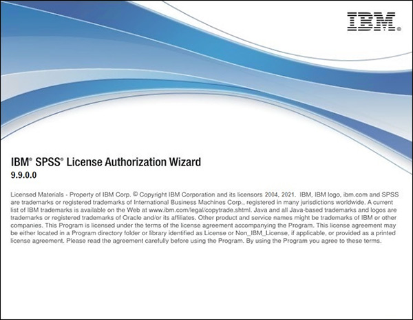 IBM SPSS License Authorization Wizard