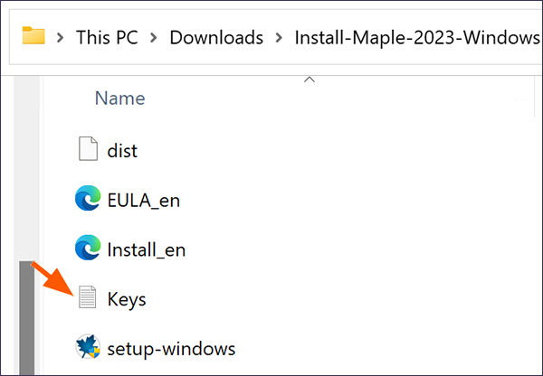Install-Maple-2023-Windows folder