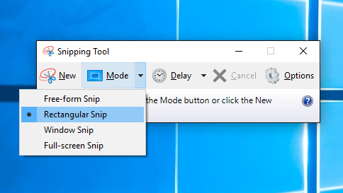 Snipping Toll / Microsoft / Windows 7, Windows 8.1 e Windows 10