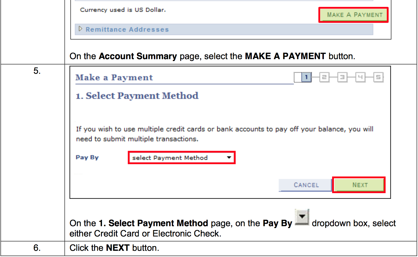 Make an Online Payment 3