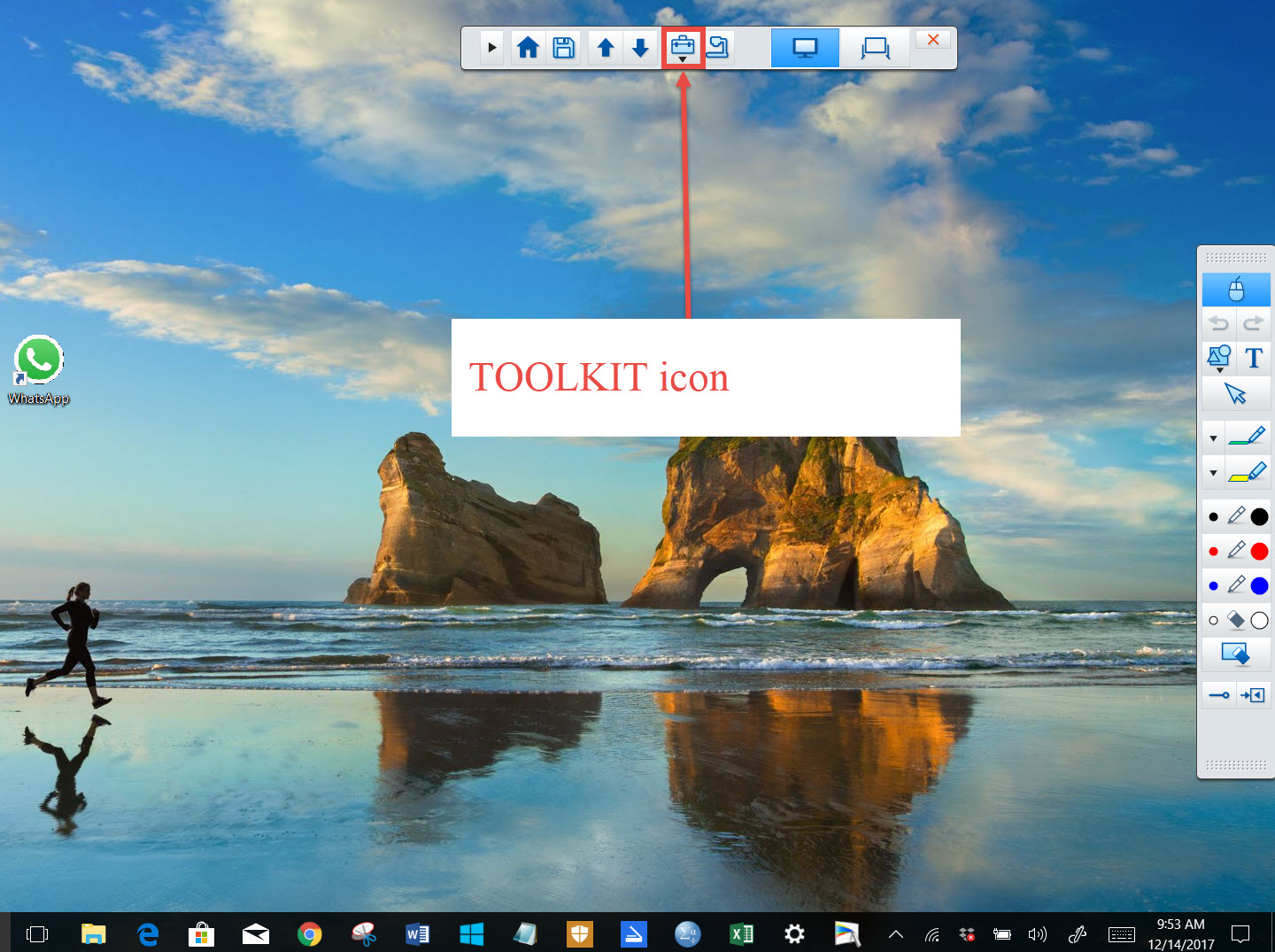 Select the toolkit icon