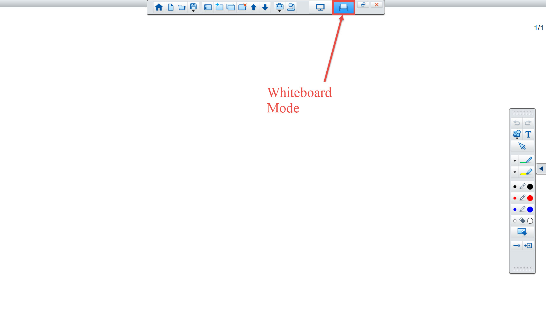 In the whiteboard mode you can write draw or add image