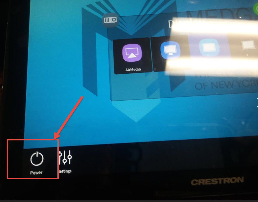 Crestron touch panel 1