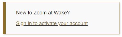 Zoom - activate your account alert