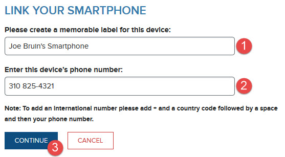 Smartphone Label and Phone Number
