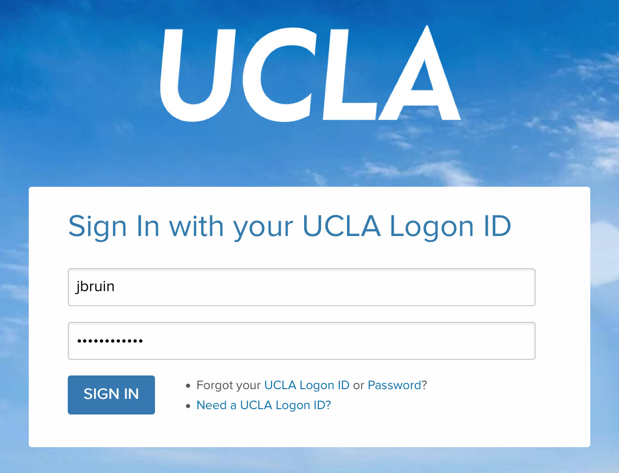 Log in with UCLA Logon ID and password