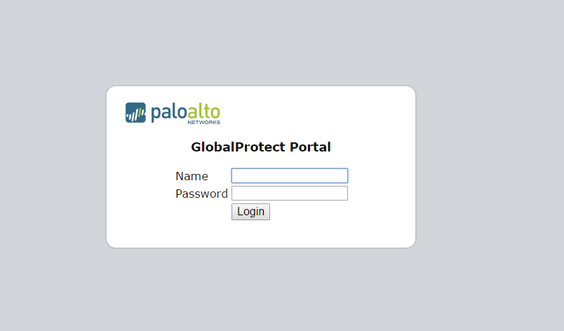 Figure 1: The GlobalProtect download login page.