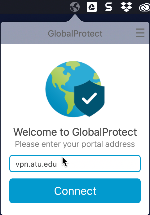 Figure 2: The GlobalProtect Connection Screen