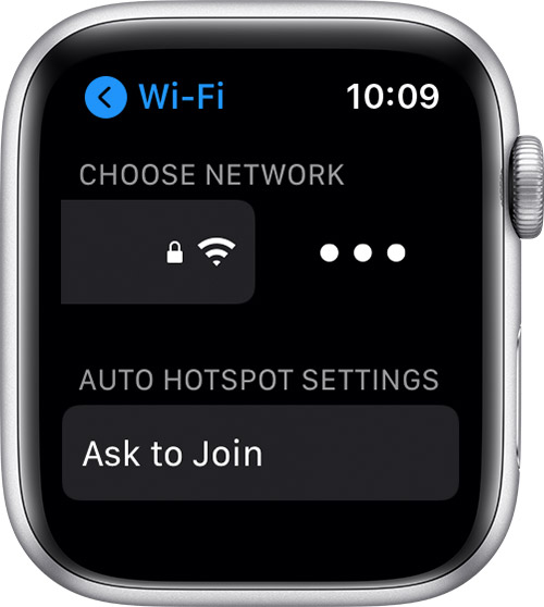 The more button in Wi-Fi settings